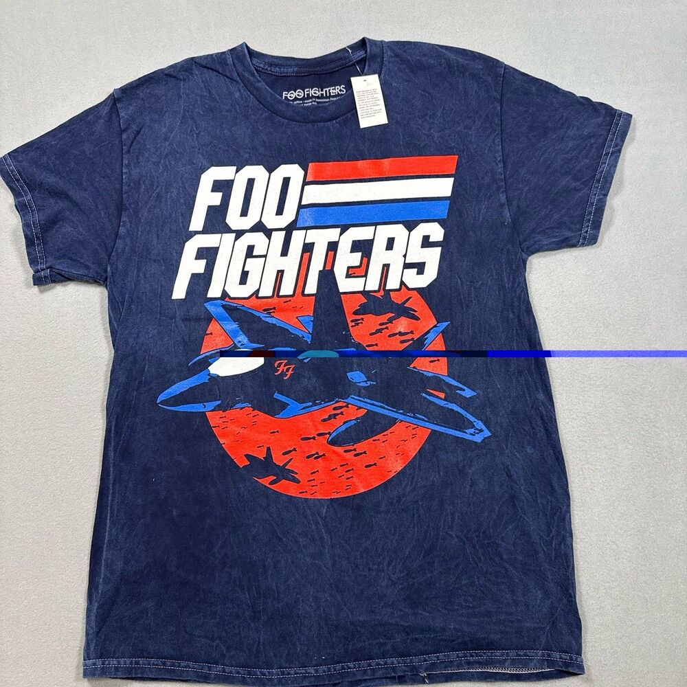 NEW Foo Fighters G.I. Joe Style Band T-Shirt Men’s Medium Jet Graphic  2 Sided